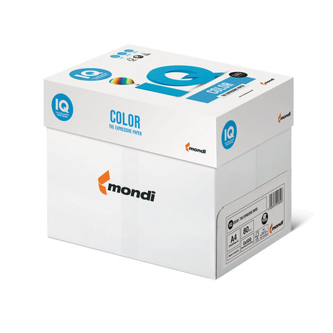 Бумага цветная IQ color, А4, 80 г/м2, 500 л., интенсив, черная, В100