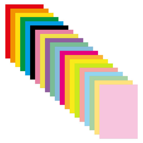 Бумага цветная 20 цветов BRAUBERG "MULTICOLOR" А4, 80г/м2, 200л., (20цв.x10л), хххххх